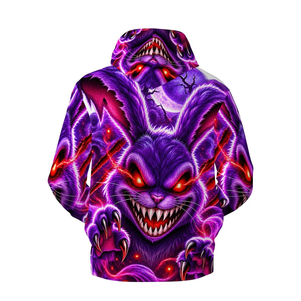 Purple Demon Skull Men's All-Over Print Hoodie