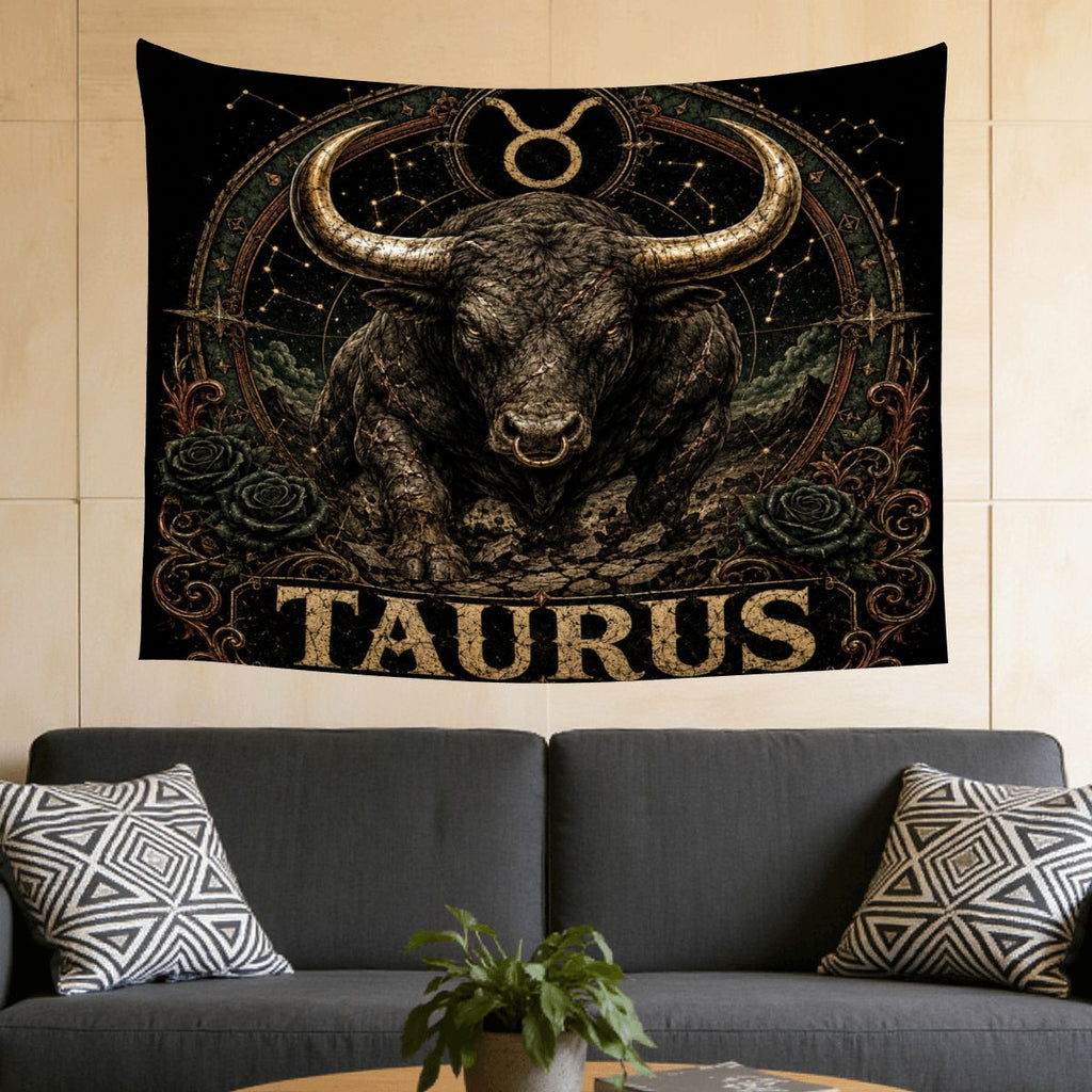 Taurus Zodiac Small Wall Tapestry