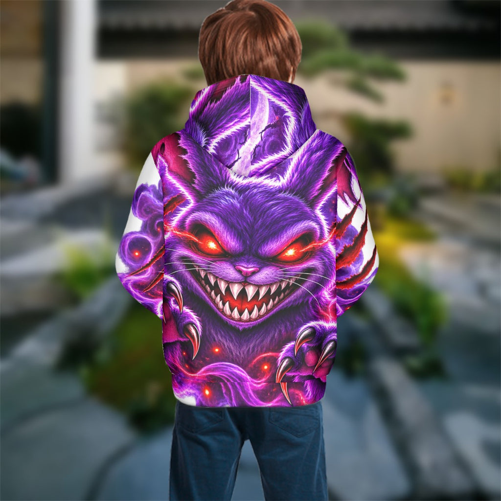 Purple Demon Skull Youth Hoodie