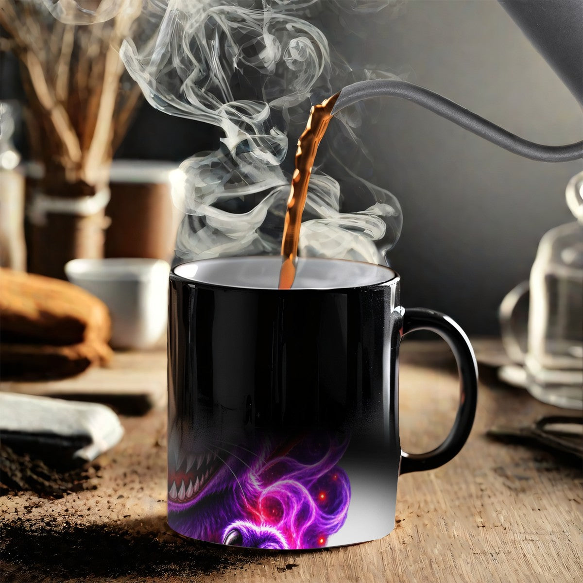 Purple Neon Skull 11 oz Color-Changing Mug