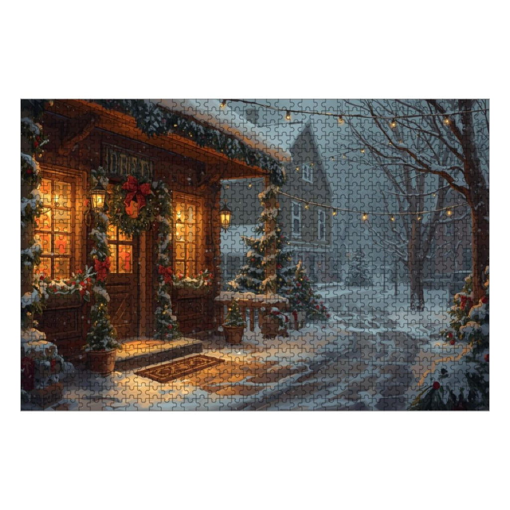 1000pcs Wooden Jigsaw Puzzles (Horizontal) (Made in USA) a xmas scean1
