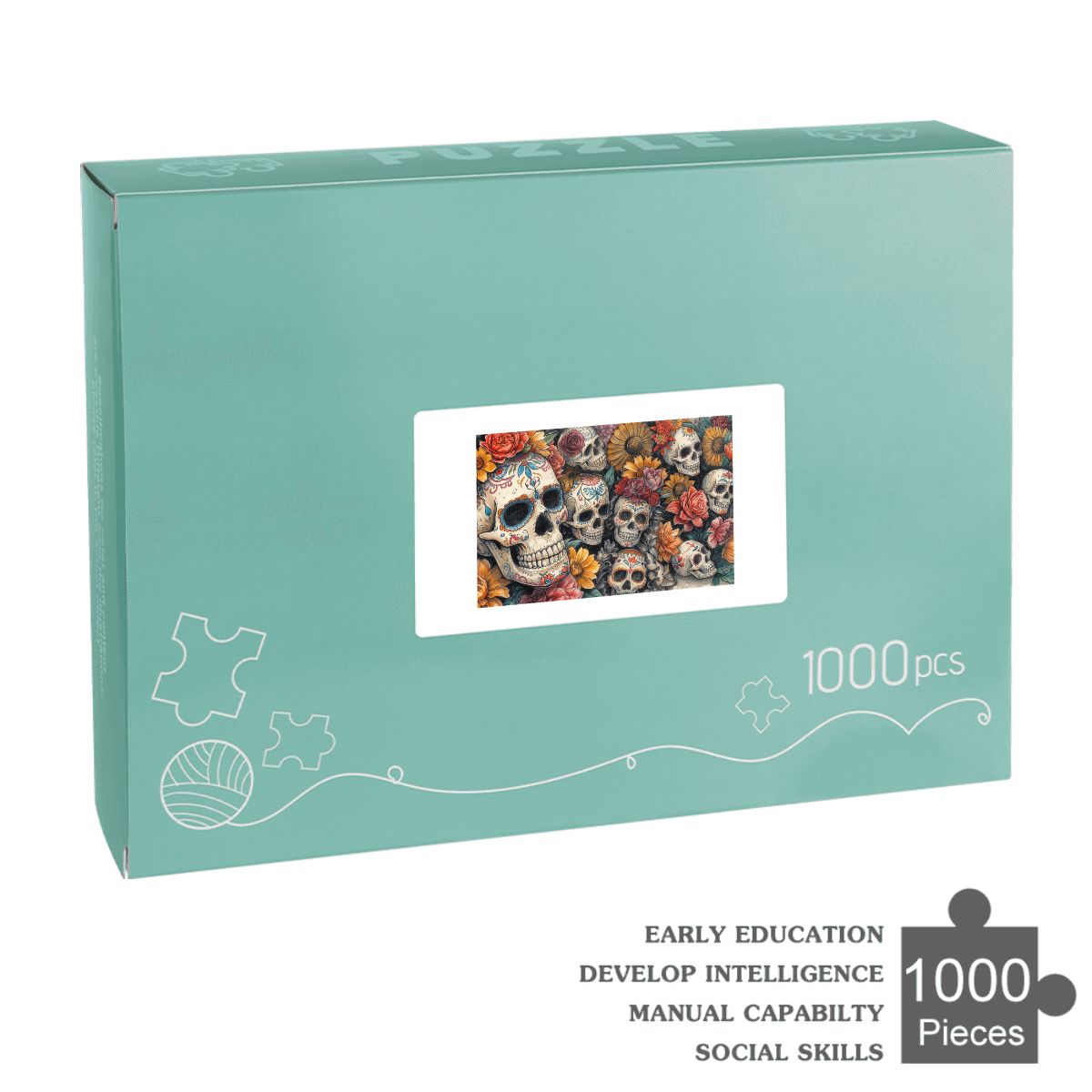 1000pcs Wooden Jigsaw Puzzles (Horizontal) (Made in USA) day of the dead5