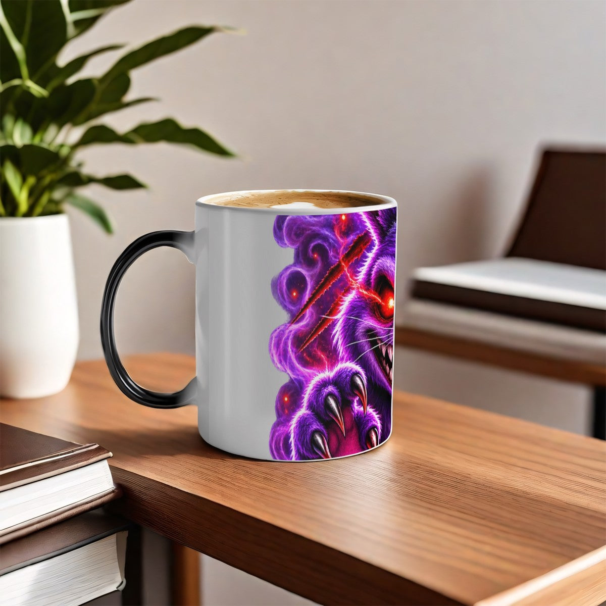 Purple Neon Skull 11 oz Color-Changing Mug