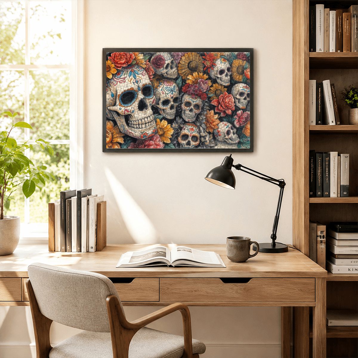 1000pcs Wooden Jigsaw Puzzles (Horizontal) (Made in USA) day of the dead5