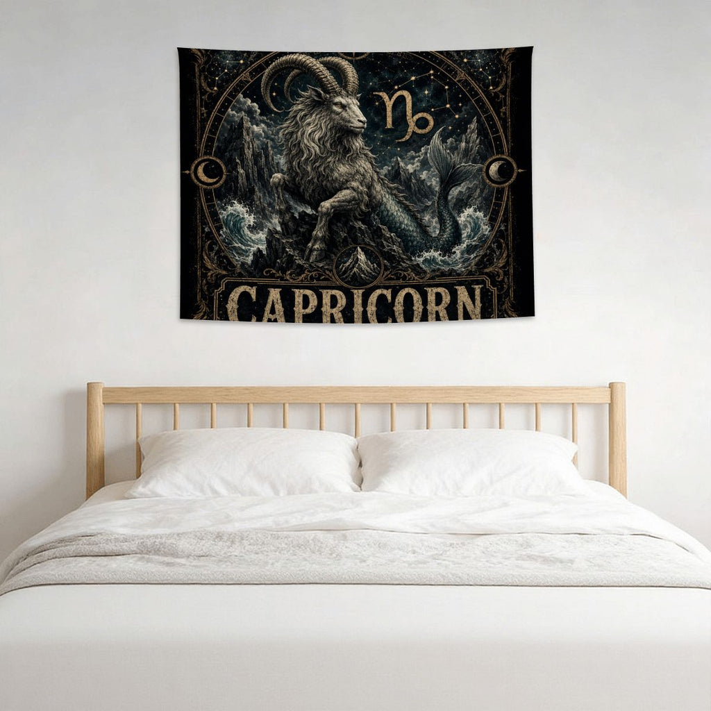 Capricorn Zodiac Small Wall Tapestry