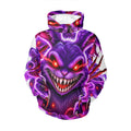Purple Demon Skull Youth Hoodie