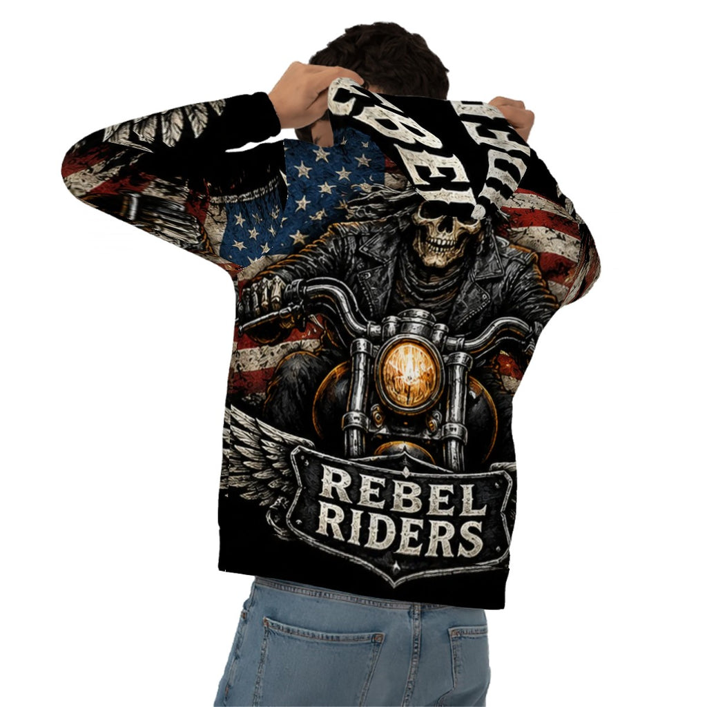 Hoodie for Men Pocket Sweatshirt Customized Services rebelriders