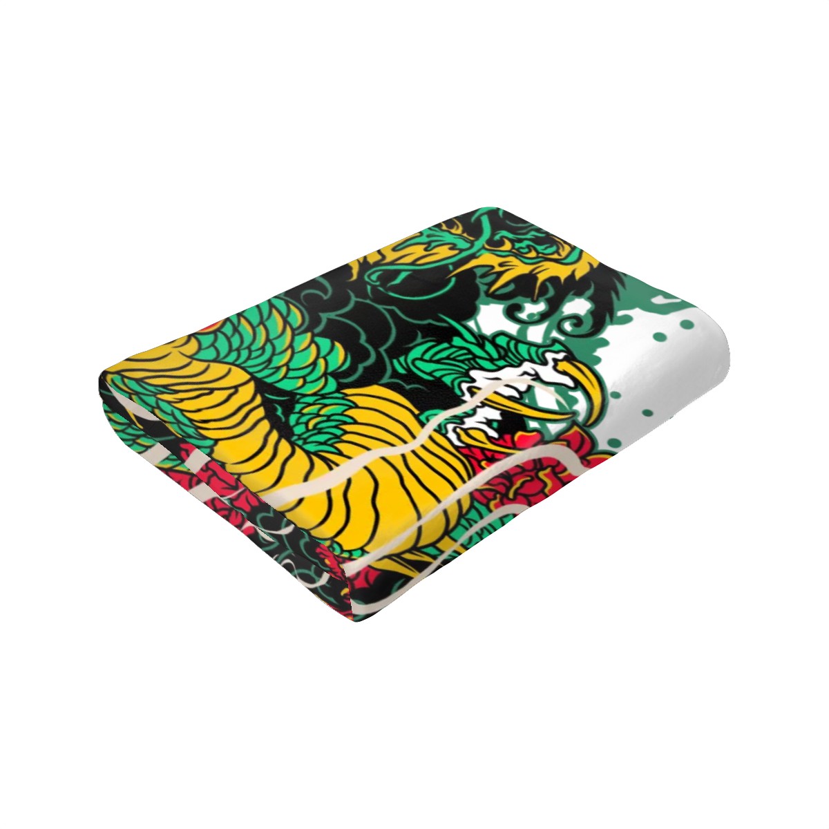 280 GSM MultiSize Flannel Throw Blanket (Vertical) dragon