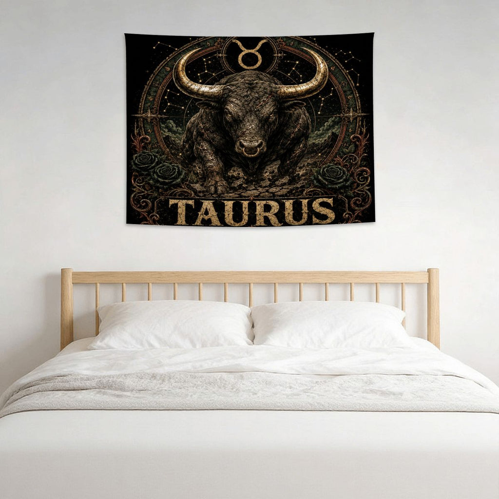 Taurus Zodiac Small Wall Tapestry