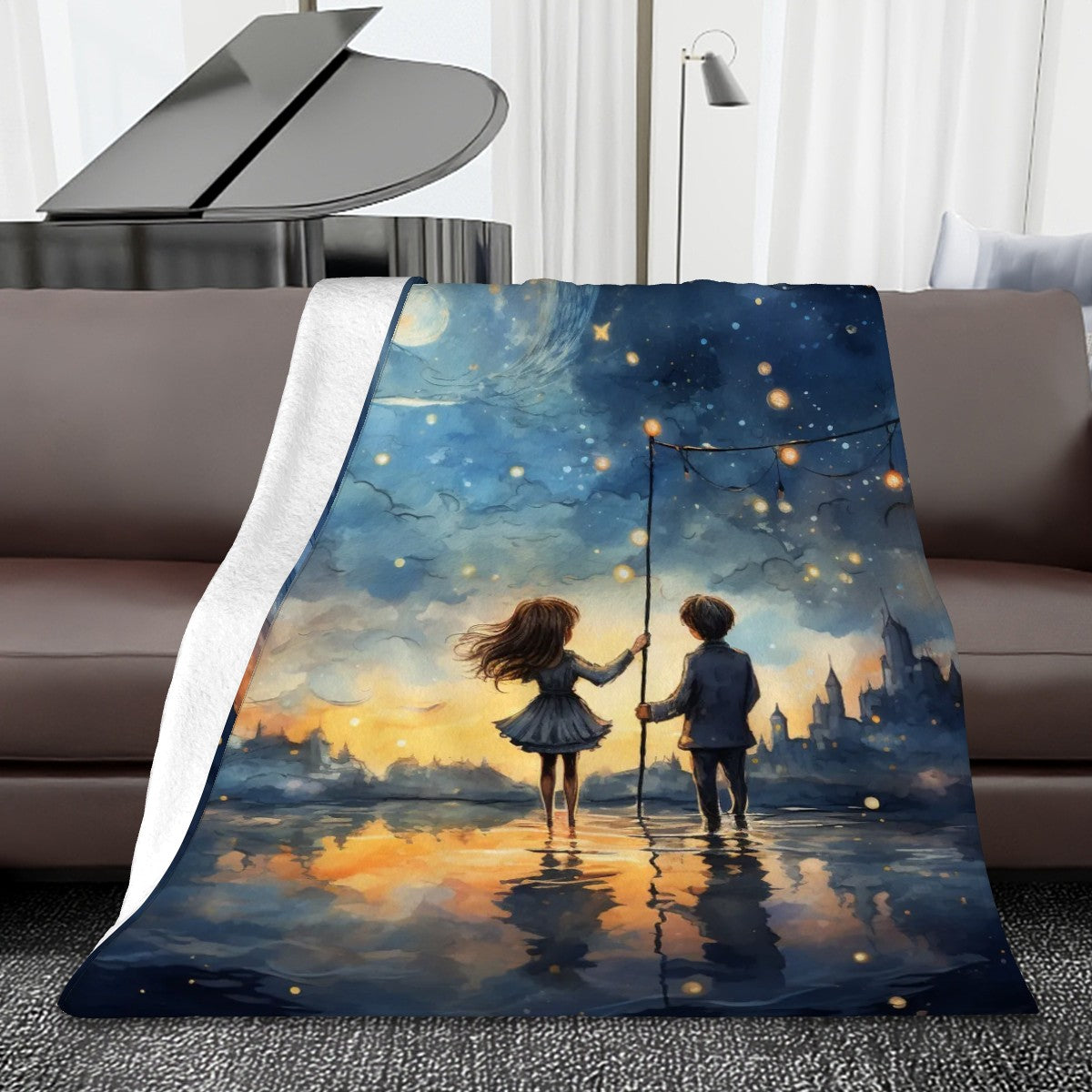 280 GSM MultiSize Flannel night sky