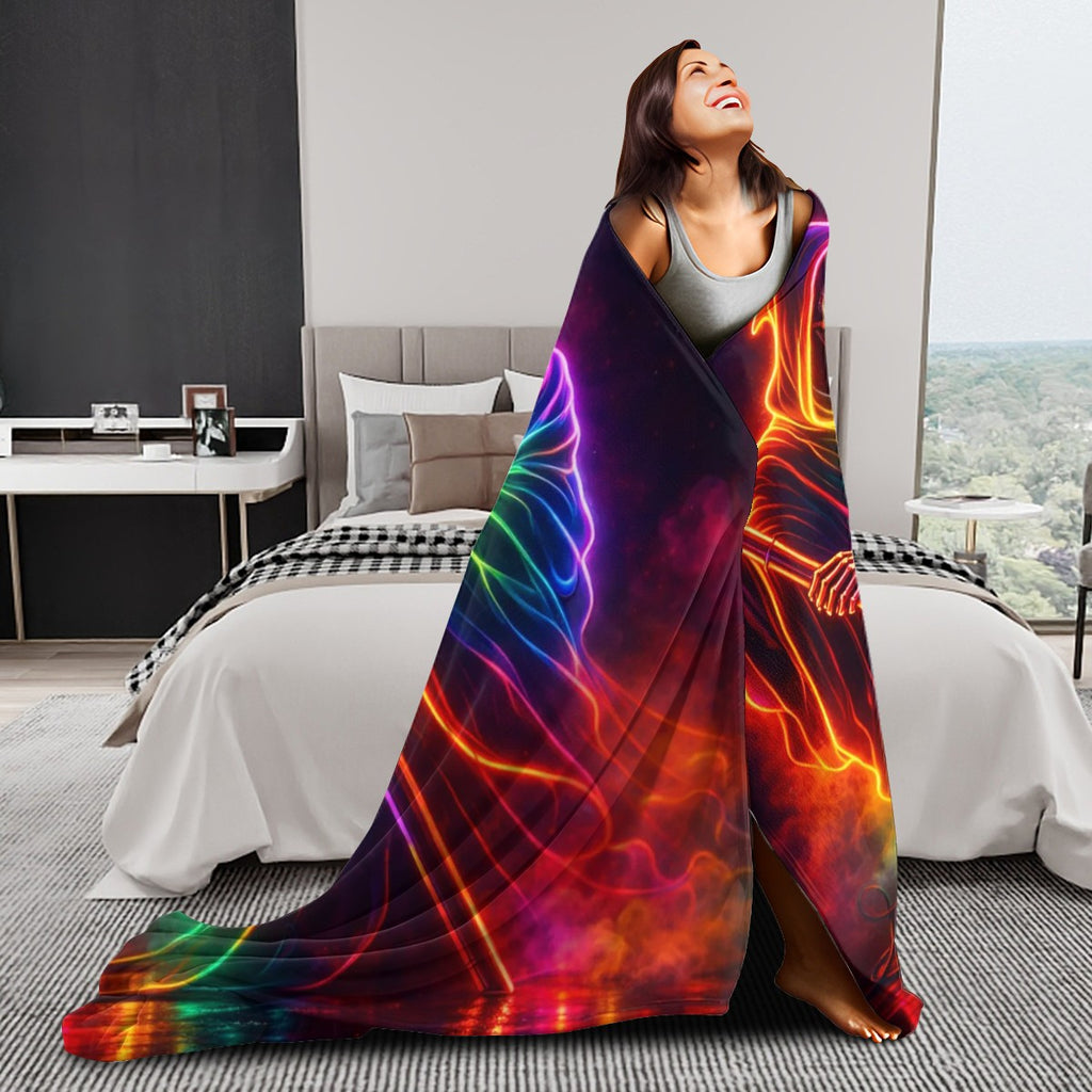 280 GSM MultiSize Flannel Throw Blanket (Vertical) grim reaper7