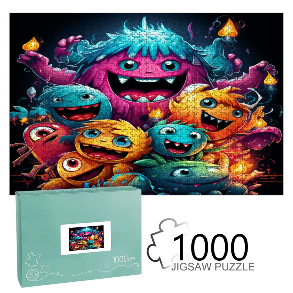 1000pcs Wooden Jigsaw Puzzles (Horizontal) (Made in USA) THEVectorTShirtDesignagroupoffriendlycolorfuld96410b50d7c45e0aced41848f2ff5ba1
