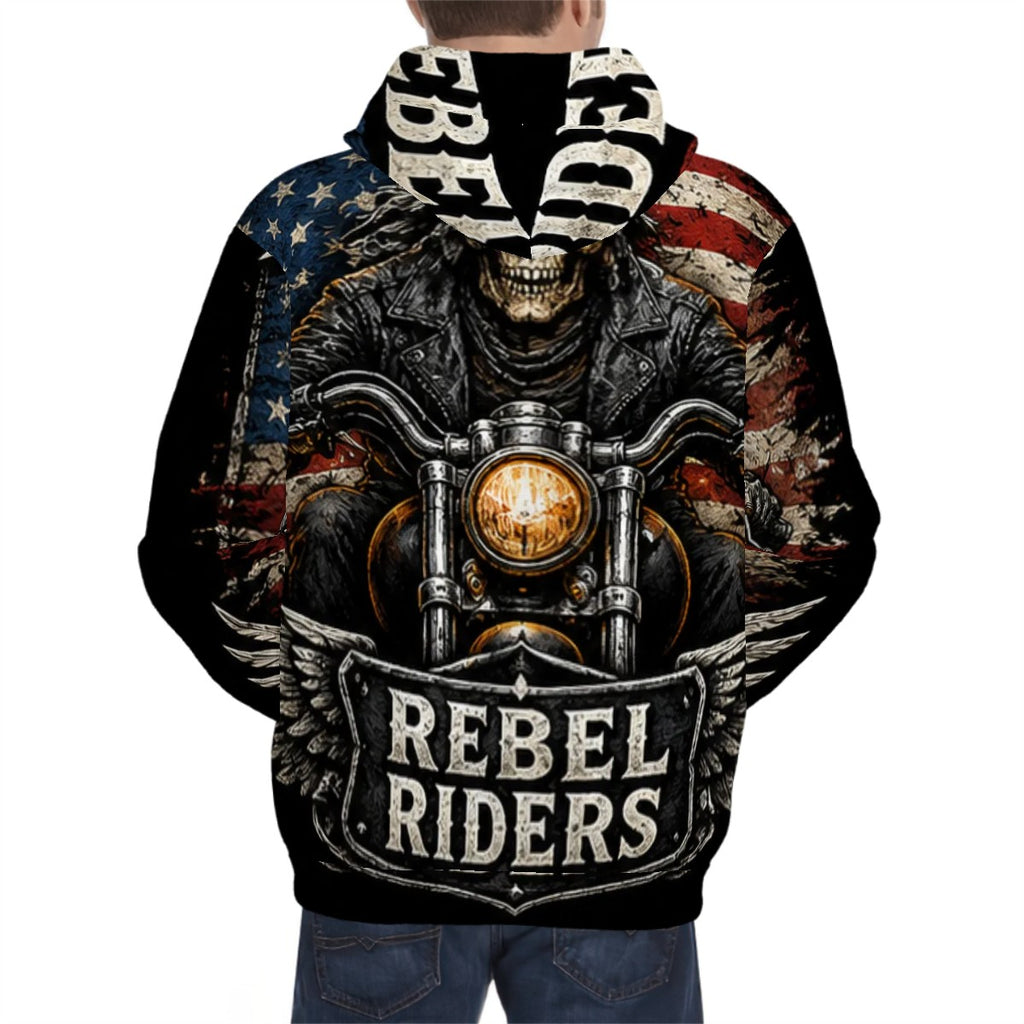 Hoodie for Men Pocket Sweatshirt Customized Services rebelriders