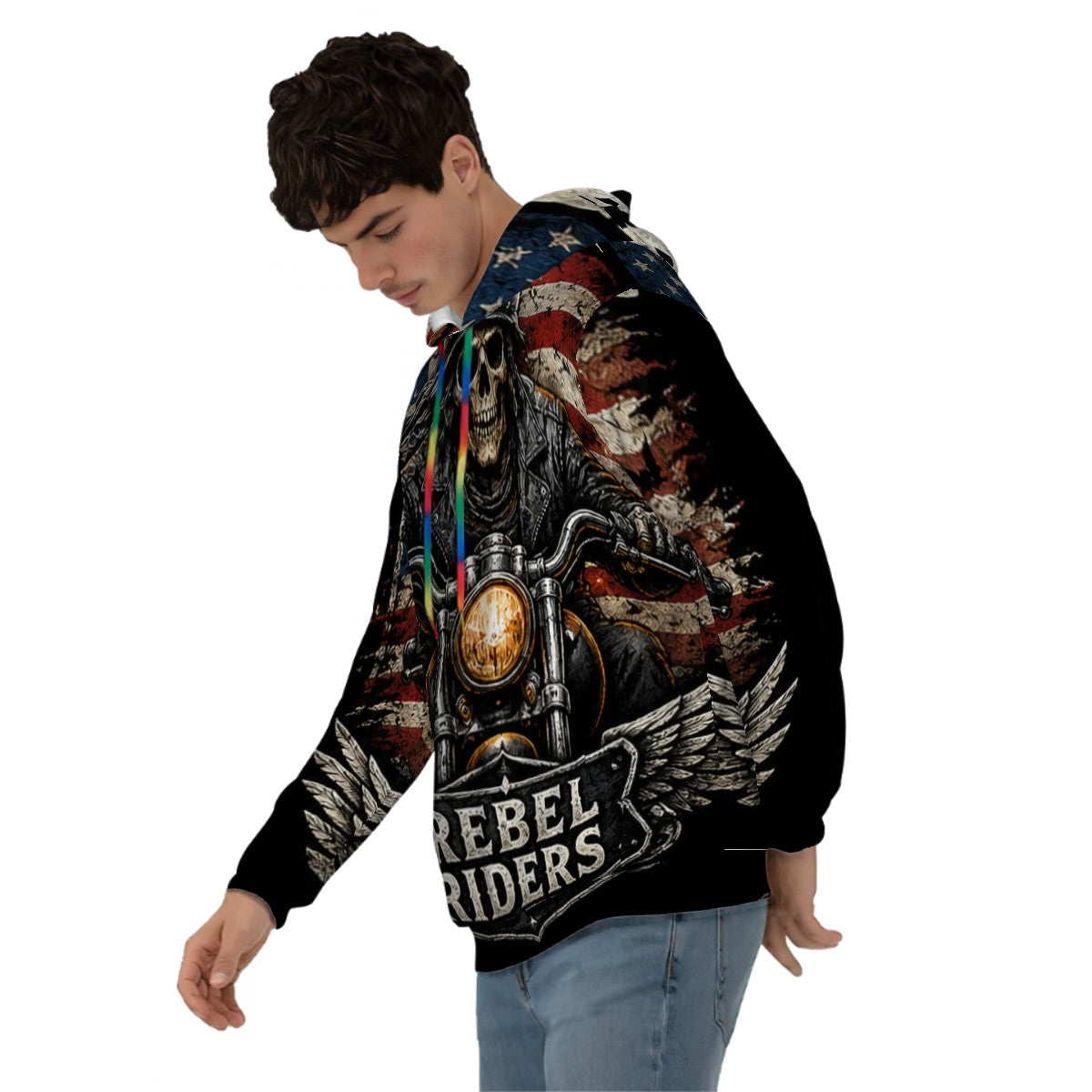 Hoodie for Men Pocket Sweatshirt Customized Services rebelriders