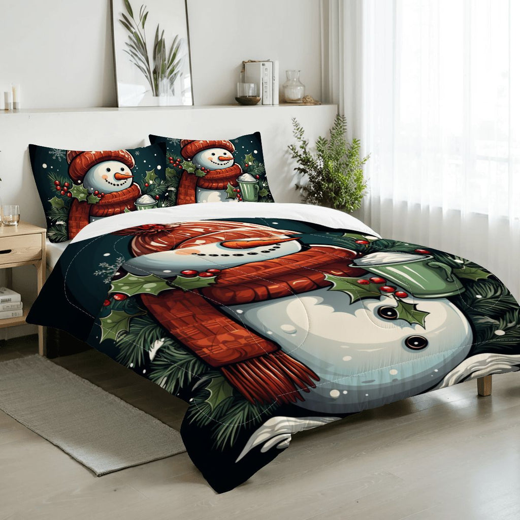 Full Comforter Set THEVectorTShirtDesignacharmingsnowmanwearinga4fa58be71eb943658d106975f0f639542