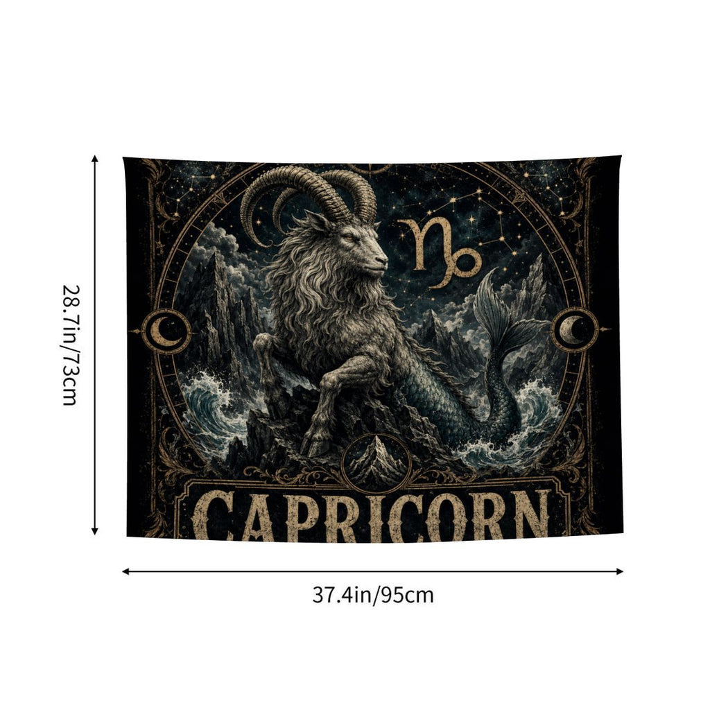 Capricorn Zodiac Small Wall Tapestry