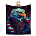 280 GSM MultiSize Flannel Throw Blanket (Vertical) usa eagle