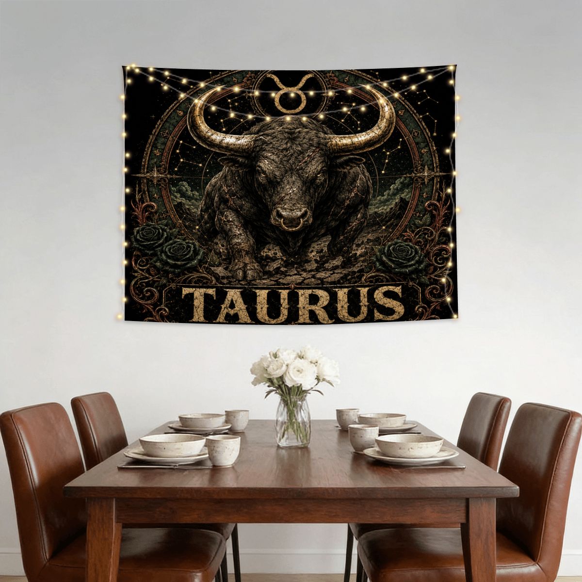 Taurus Zodiac Small Wall Tapestry