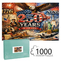 1000pcs Wooden Jigsaw Puzzles (Horizontal) (Made in USA) 1776 tp 2026 250 years usa