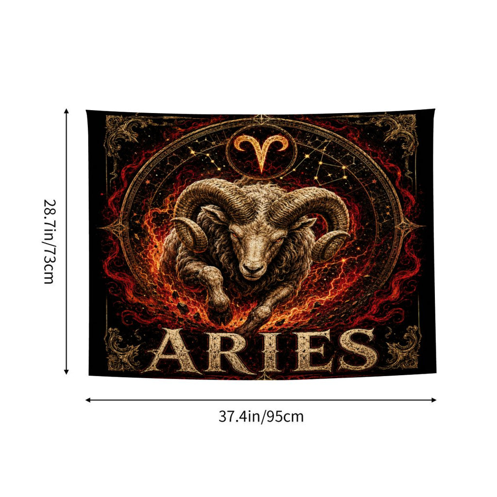 Aries Zodiac Small Wall Tapestry