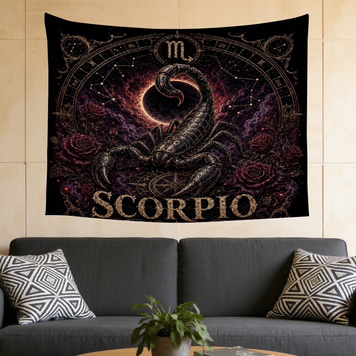 Scorpio Zodiac Small Wall Tapestry