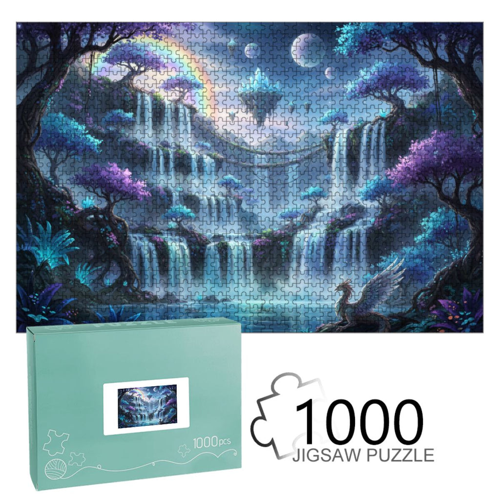 1000pcs Wooden Jigsaw Puzzles (Horizontal) (Made in USA) FireflyGemini Flashfantasy waterfalls 763020