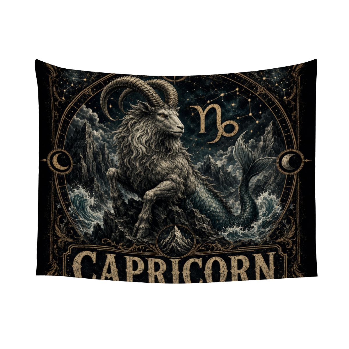 Capricorn Zodiac Small Wall Tapestry