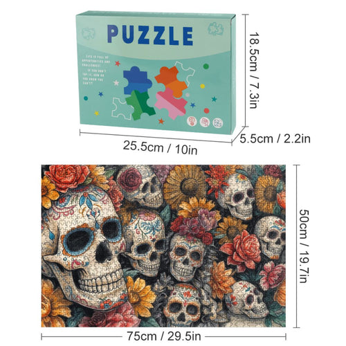 1000pcs Wooden Jigsaw Puzzles (Horizontal) (Made in USA) day of the dead5