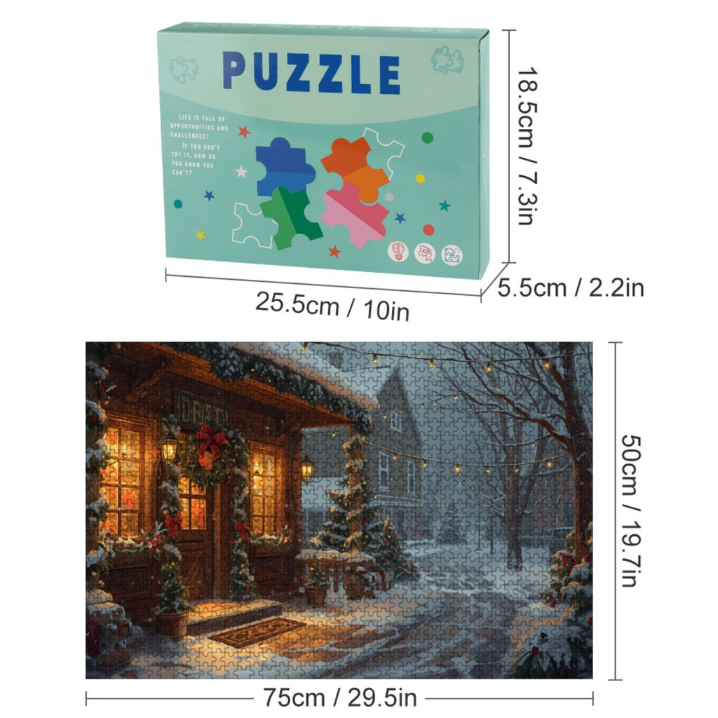 1000pcs Wooden Jigsaw Puzzles (Horizontal) (Made in USA) a xmas scean1