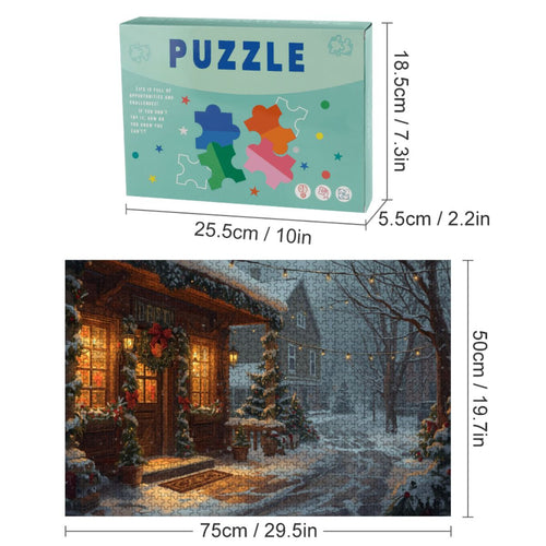 1000pcs Wooden Jigsaw Puzzles (Horizontal) (Made in USA) a xmas scean1