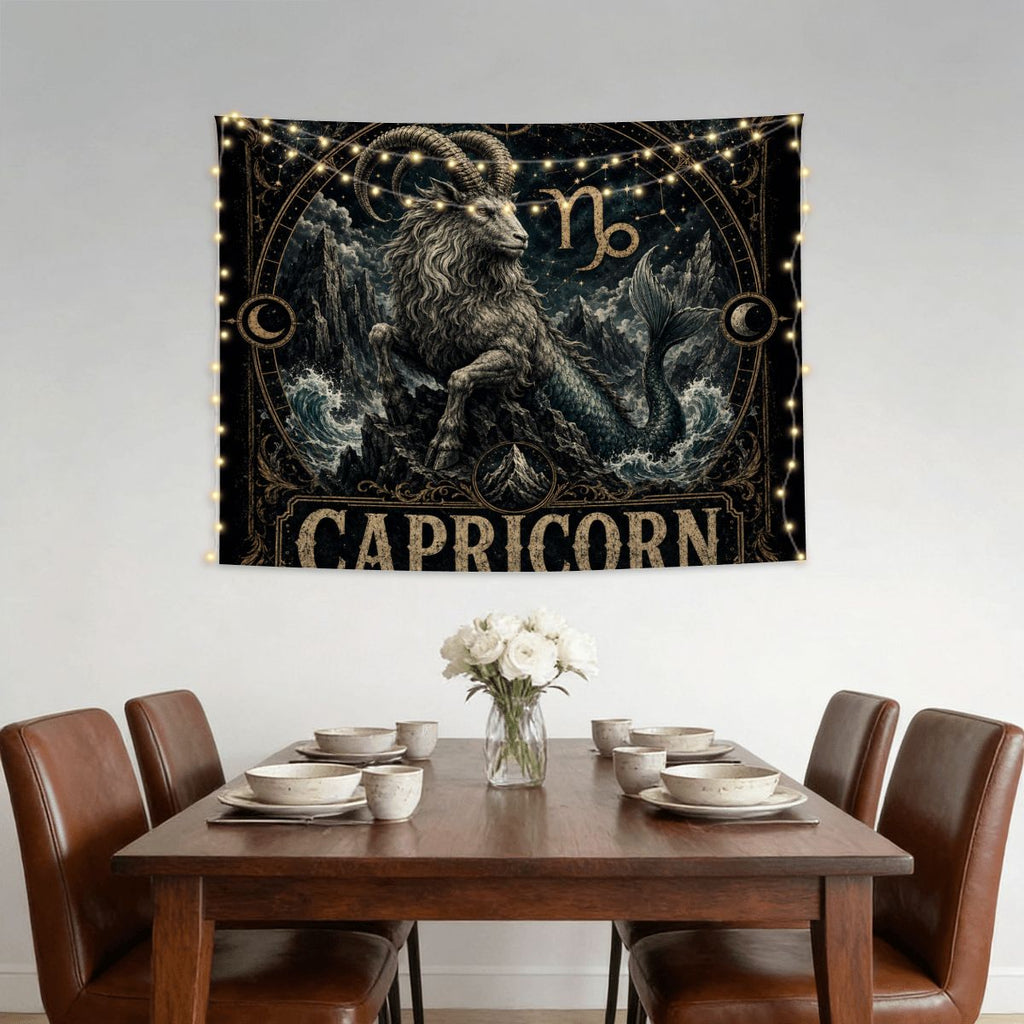 Capricorn Zodiac Small Wall Tapestry