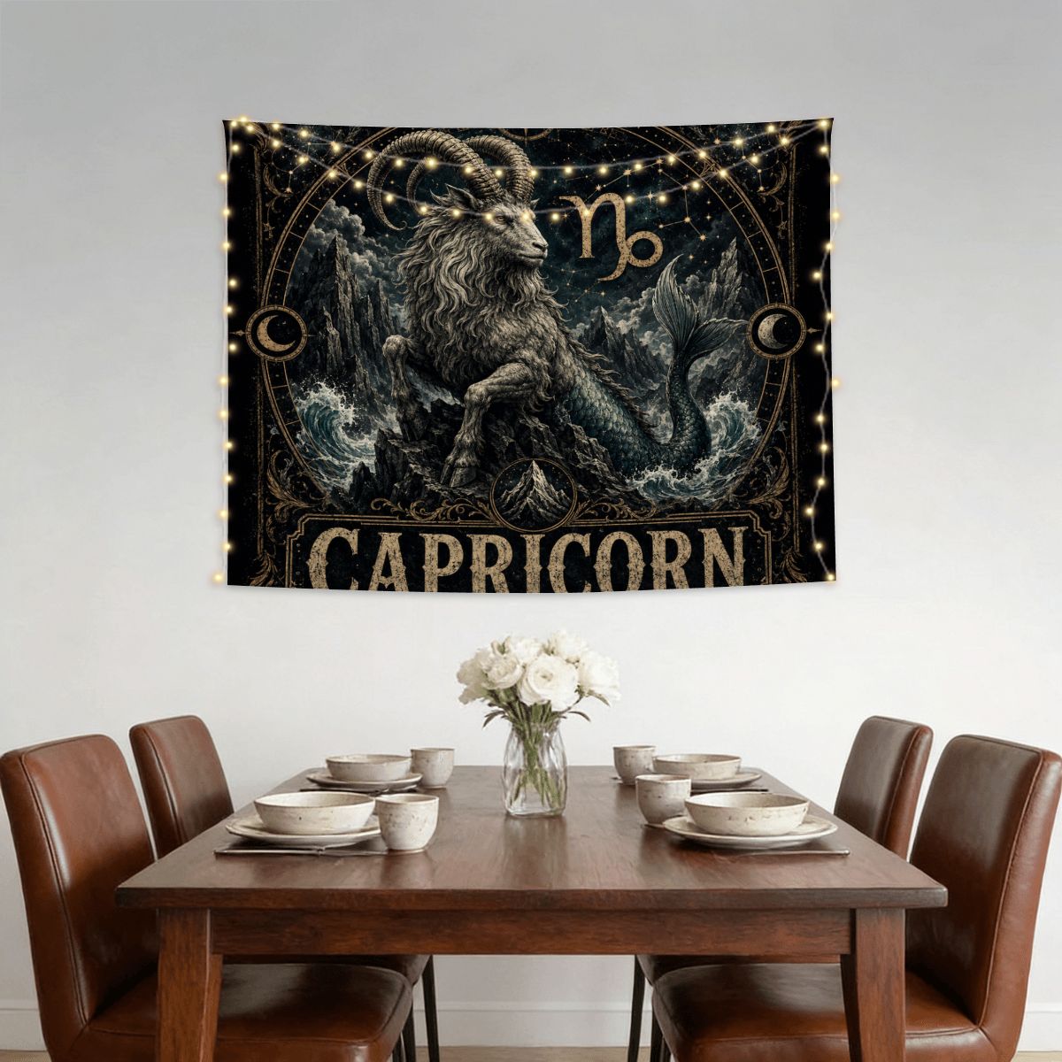 Capricorn Zodiac Small Wall Tapestry