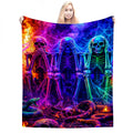 280 GSM MultiSize Flannel Throw Blanket (Vertical) speak no evil see no evil hear no evil