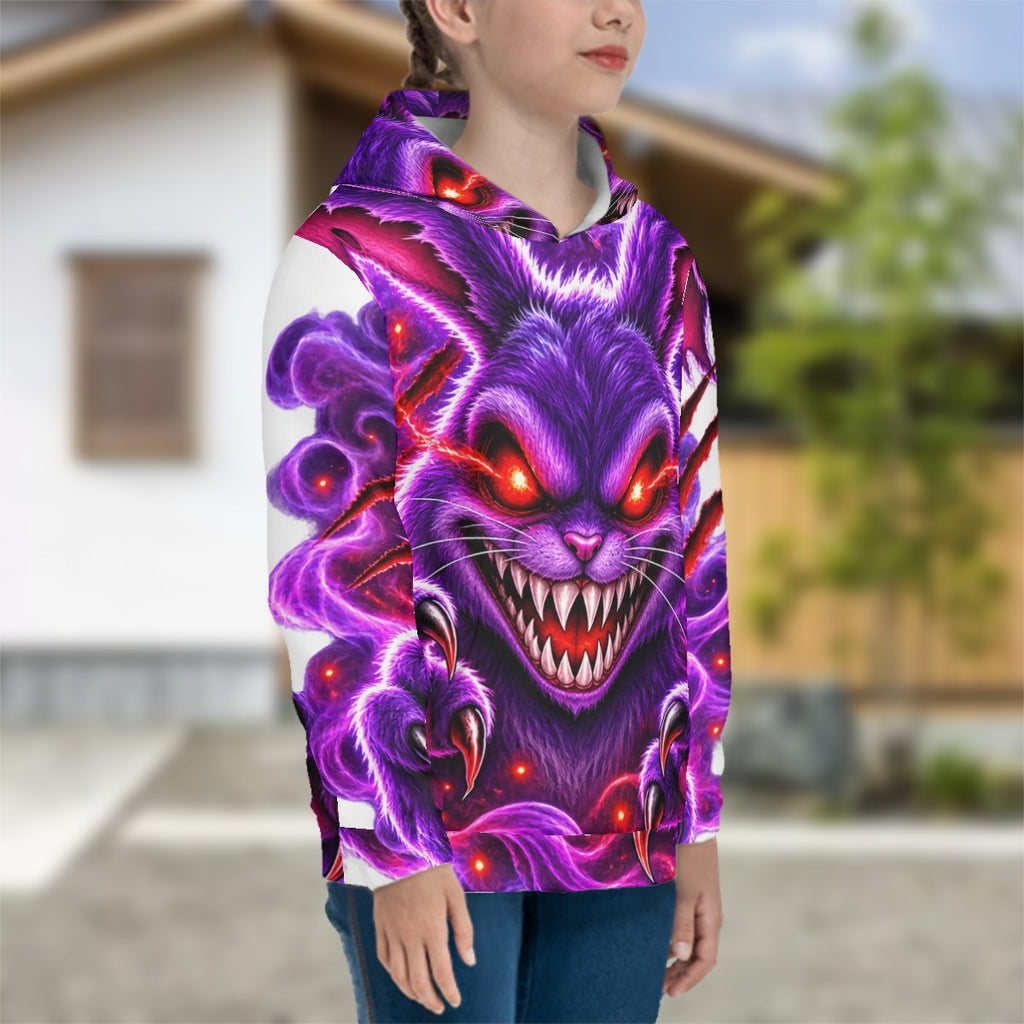 Purple Demon Skull Youth Hoodie