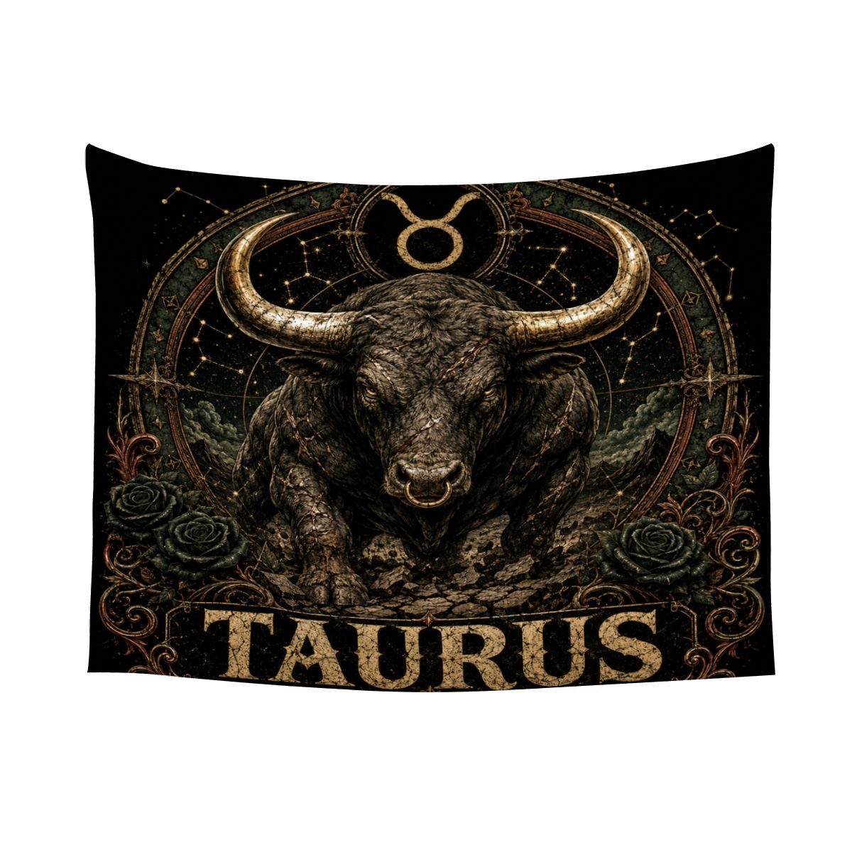 Taurus Zodiac Small Wall Tapestry