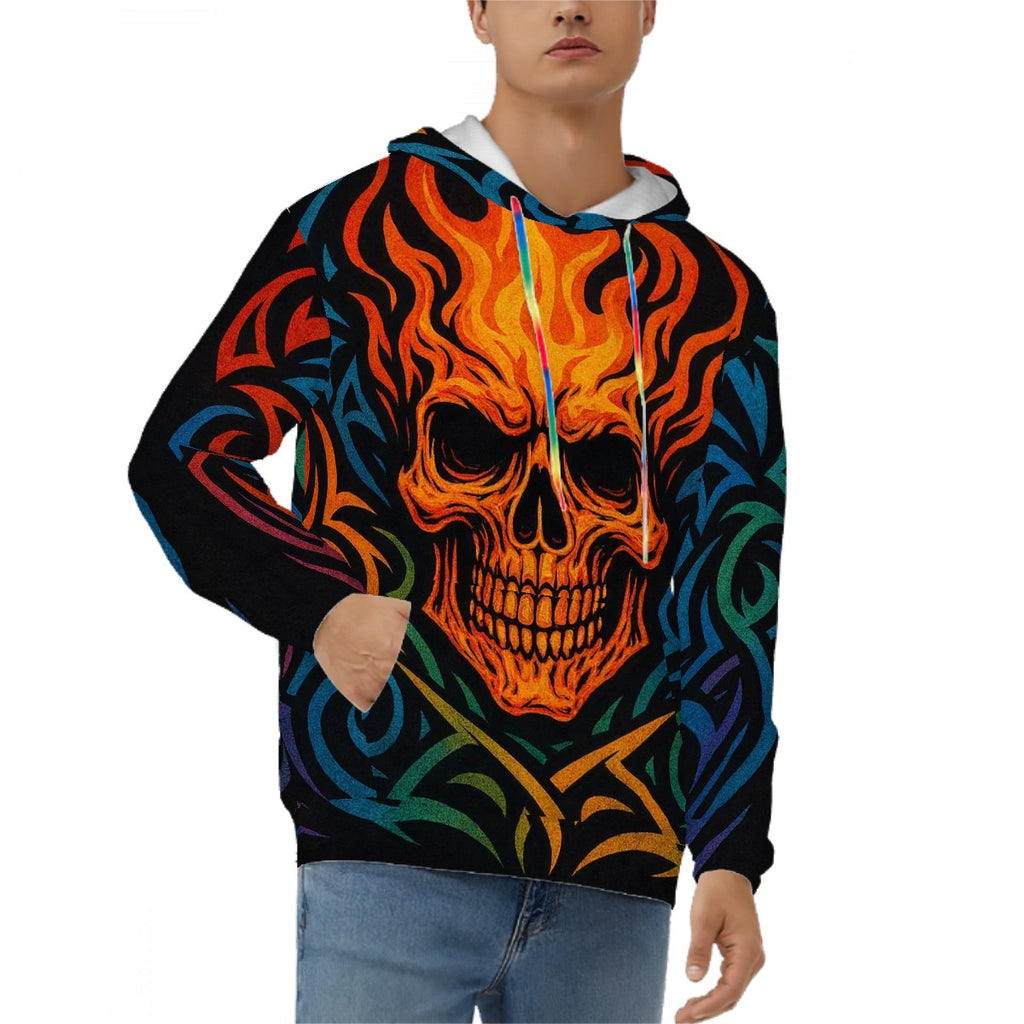 Hoodie for Men Pocket Sweatshirt Customized Services Designer (9) triable skull