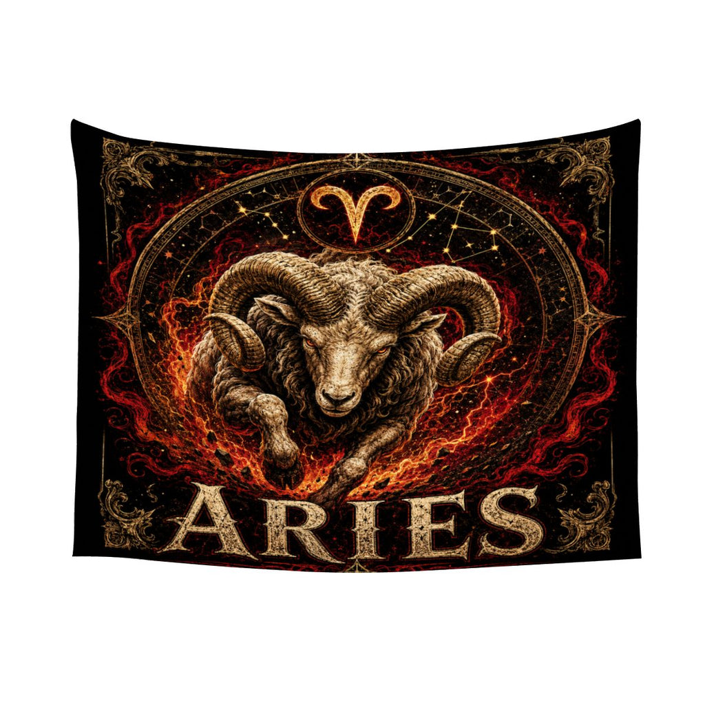 Aries Zodiac Small Wall Tapestry